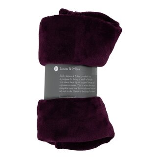 Linen & More Marmaris plaid Paars 130x170cm (rolled)