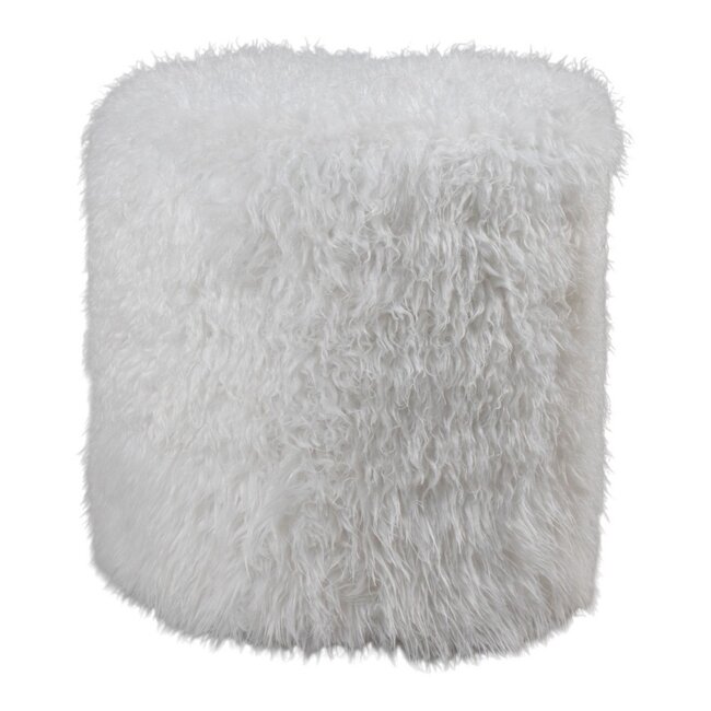 Mars & More poef tibetan lamb wit rond dia 40cm