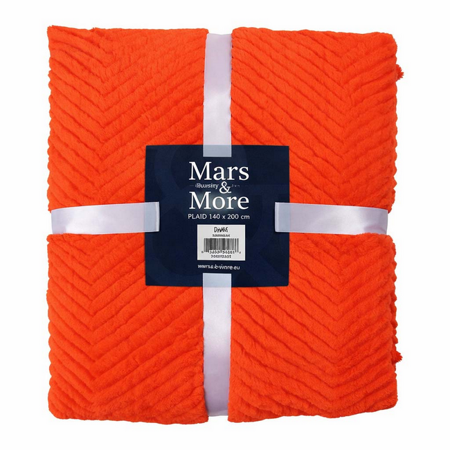 Mars & More Plaid Visgraat Oranje 140x200cm