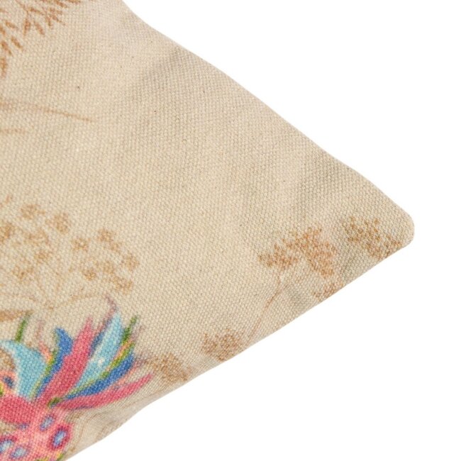 Mars & More Kussen geborduurd met wilde bloemen kleurrijke mix 45x45cm