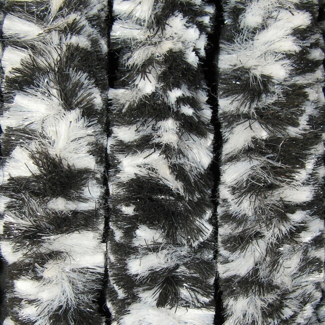 Sun Arts vliegengordijn Kattenstaart Wit - grijs - zwart  100x230 cm