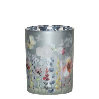 Mars & More Theelichthouder Border bloemen vlinder small 8cm