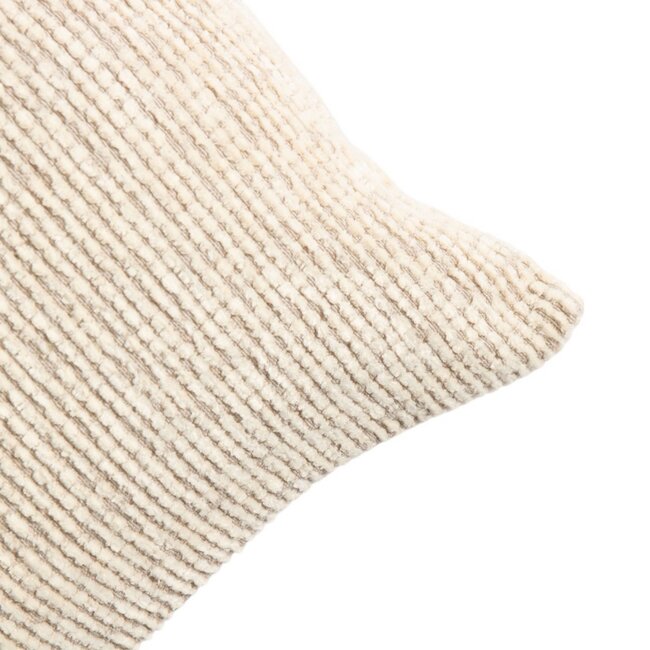 Linen & More Kussen Duchess rib beige 45x45cm
