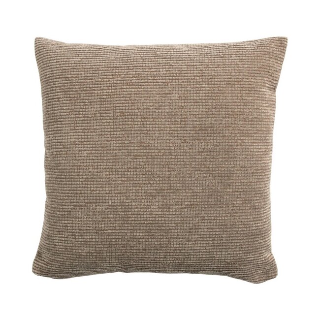 Linen & More Kussen Duchess rib taupe 45x45cm