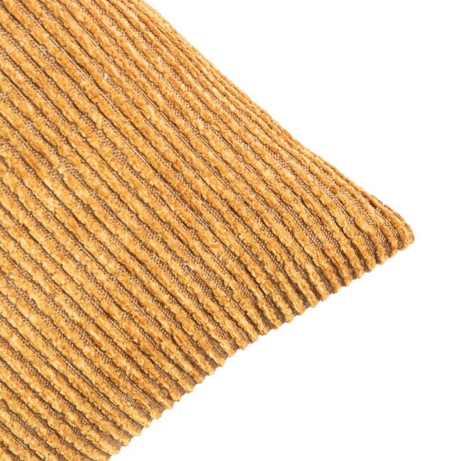Linen & More Kussen Duchess rib oker 45x45cm