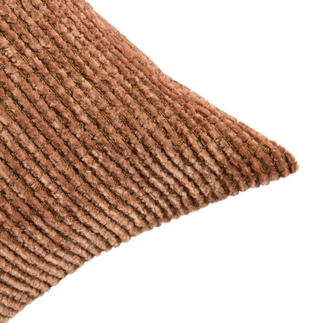 Linen & More Kussen Duchess rib roze 45x45cm