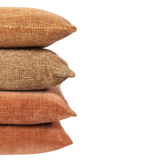 Linen & More Kussen Duchess rib roze 45x45cm