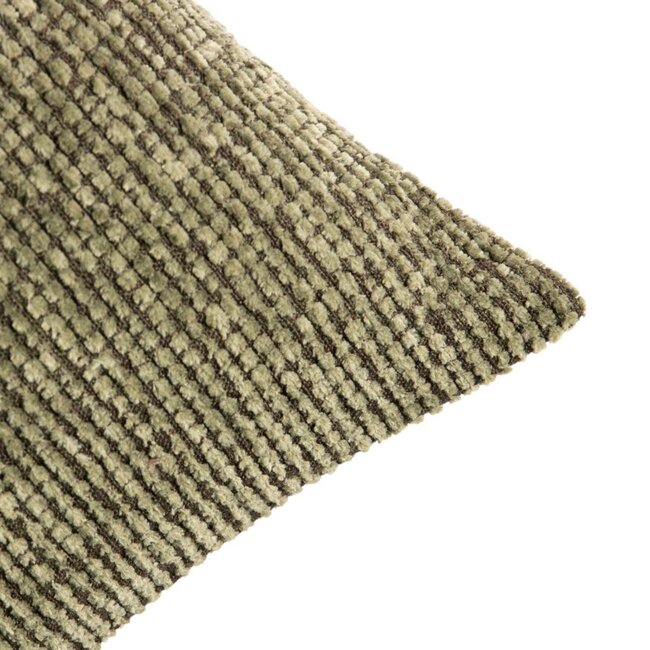 Linen & More Kussen Duchess rib groen 45x45cm