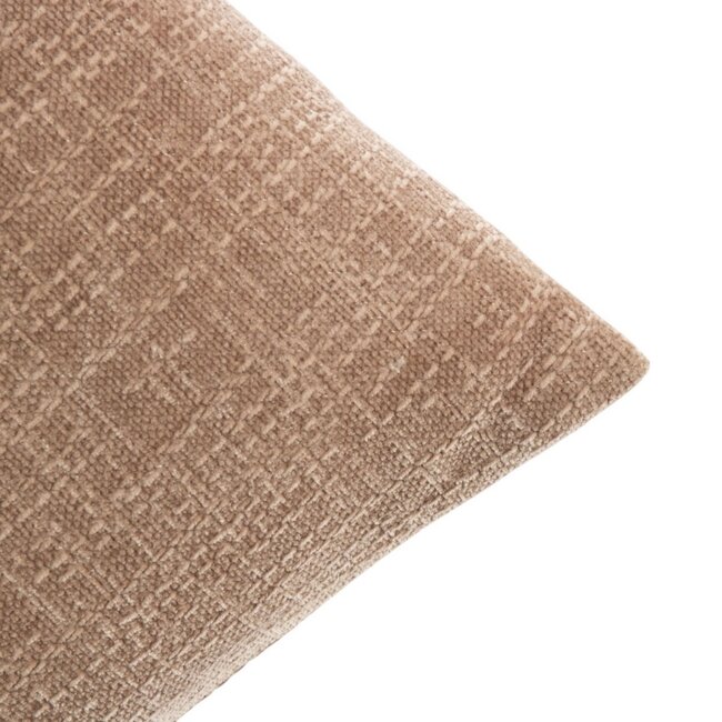 Linen & More Kussen Empress velvet slub taupe 45x45cm