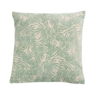Linen & More Kussen Jacquard bladeren groen 45x45cm