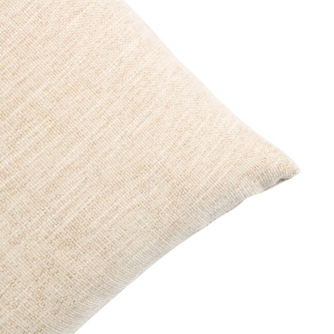 Linen & More Kussen Queen chenille beige 45x45cm