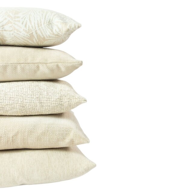 Linen & More Kussen Queen chenille beige 45x45cm