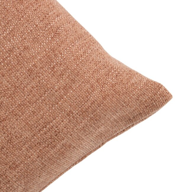 Linen & More Kussen Queen chenille roze 45x45cm