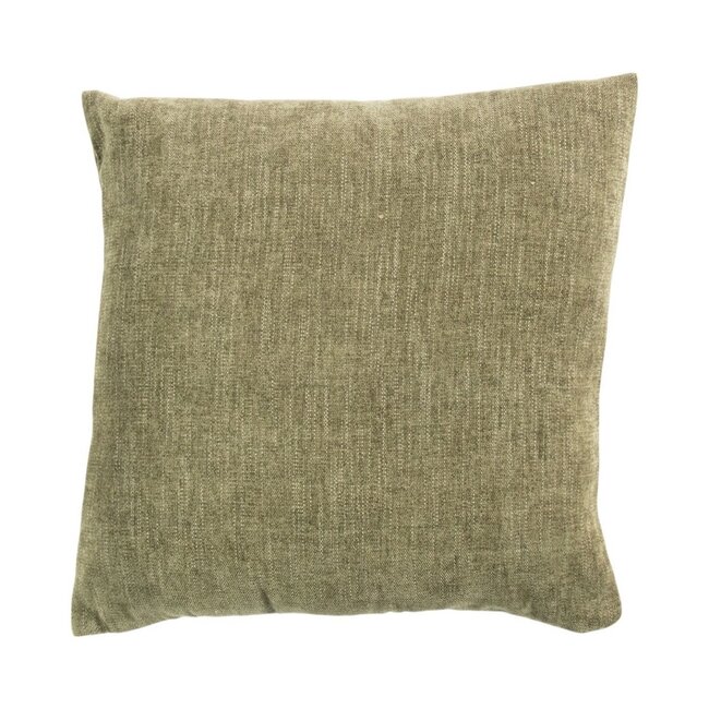 Linen & More Kussen Queen chenille groen 45x45cm