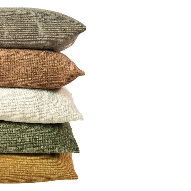 Linen & More Kussen Baroness bouclé melange oker 45x45cm