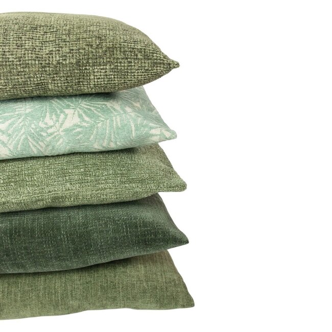 Linen & More Kussen Baroness bouclé melange groen 45x45cm