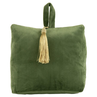 Mars & More fluwelen deurstopper appel groen 18cm