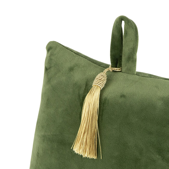 Mars & More fluwelen deurstopper appel groen 18cm