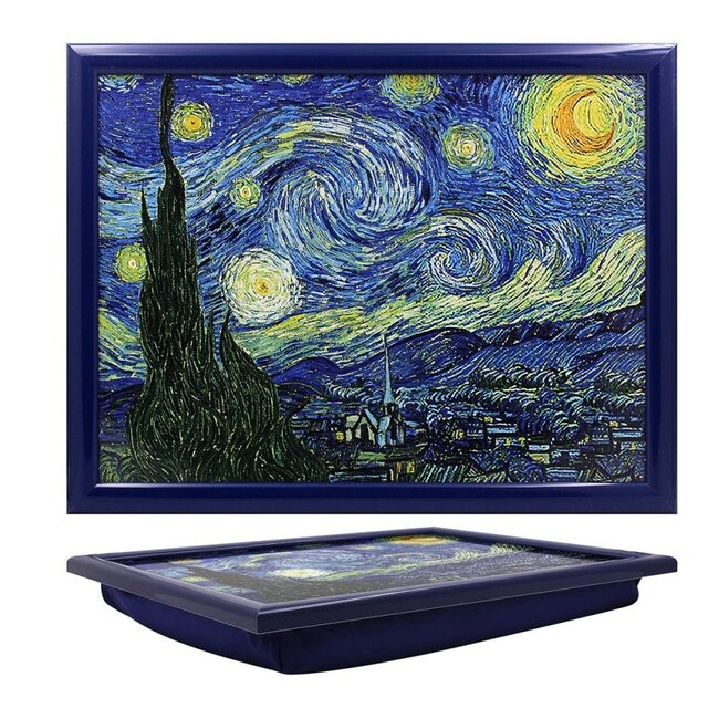 Lesser & Pavey Schootkussen Laptray –  De sterrennacht van Vincent van Gogh 44 x 34 x 6 cm