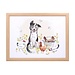 Lesser & Pavey Schootkussen laptray  Bordercollie  en hanen 44x33x6cm