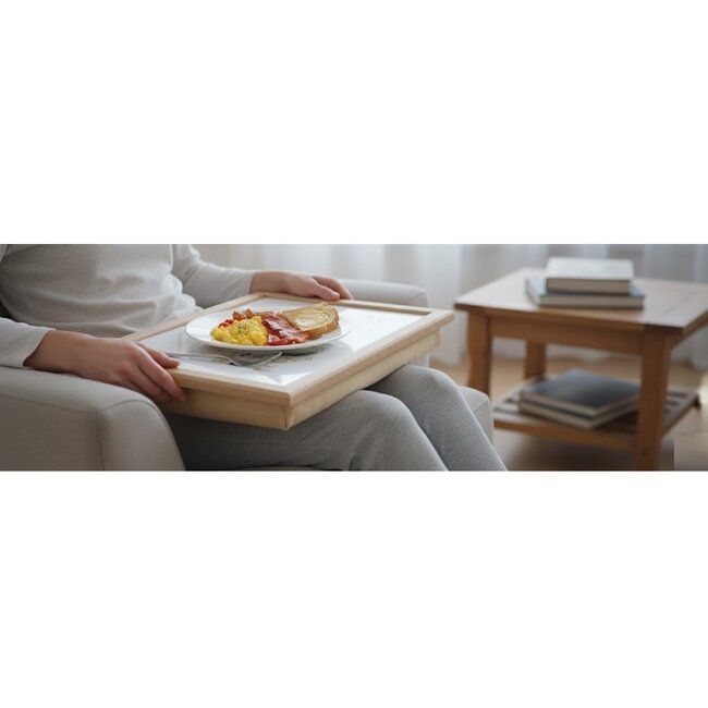 Lesser & Pavey Schootkussen laptray  Bordercollie  en hanen 44x33x6cm