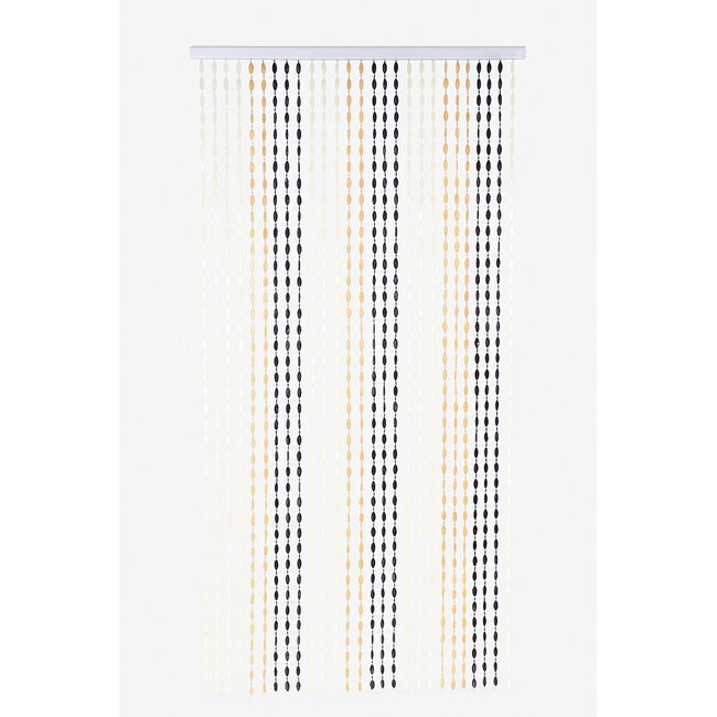 2Lif Jasmin Vliegengordijn  90x200cm bruin-creme-zwart