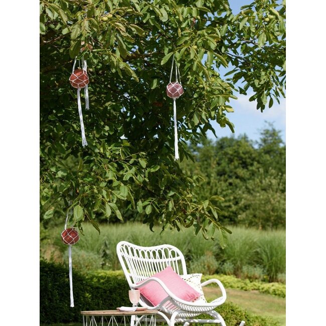 J-Line Schommelstoel Rotan Wit