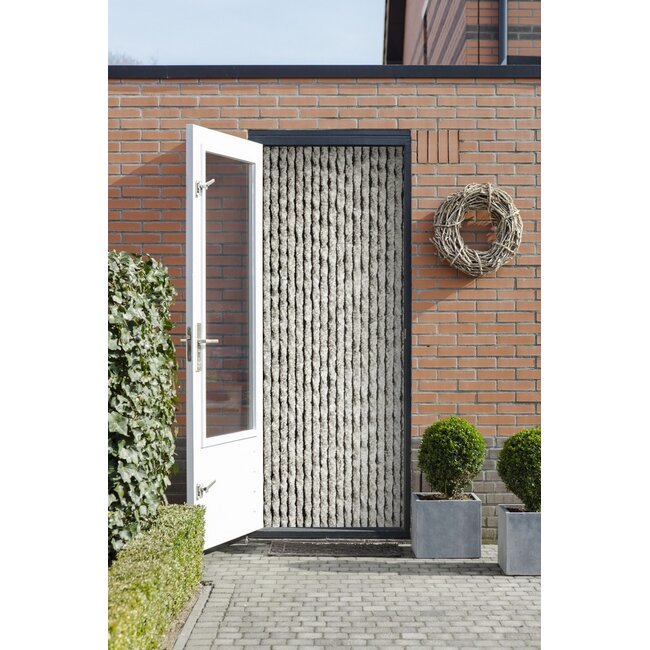 2Lif Martinique Vliegengordijn grijs/wit 90x230cm