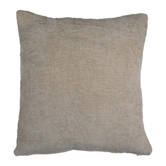 Linen & More Coco Chenille kussen cream 45x45cm