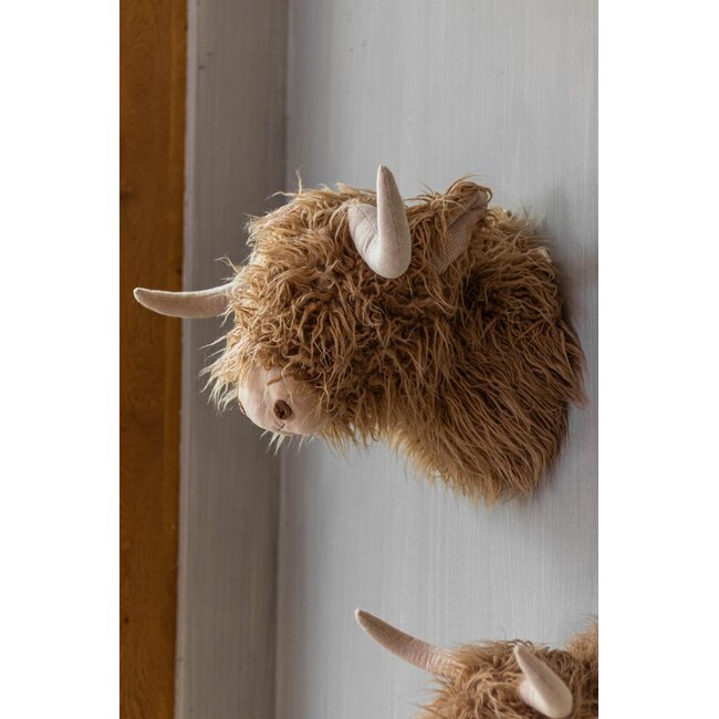 Mars & More knuffel schotse hooglander wandkop bruin 40cm