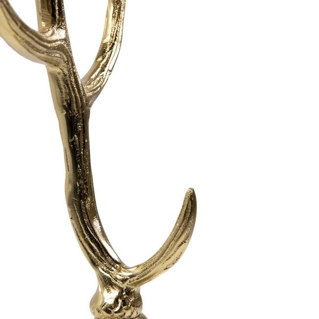 Mars & More Kaarsen Standaard gewei goud 2 h38cm