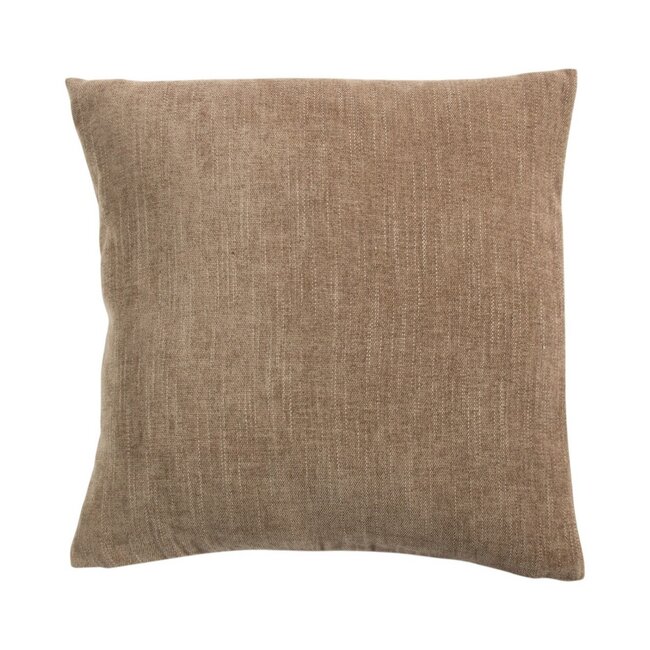 Linen & More Kussen Queen chenille taupe 45x45cm