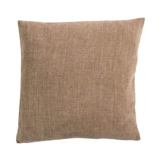 Linen & More Kussen Queen chenille taupe 45x45cm