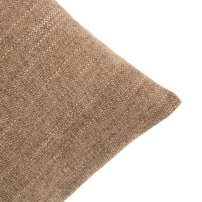 Linen & More Kussen Queen chenille taupe 45x45cm