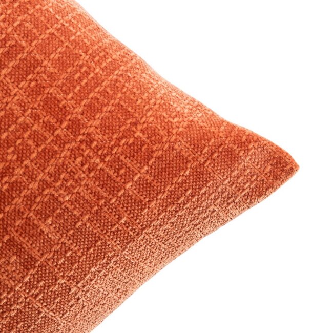 Linen & More Kussen Empress velvet slub roze 45x45cm