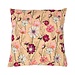 Mars & More kussen geborduurd wilde bloemen rozenbottel beige 45x45cm