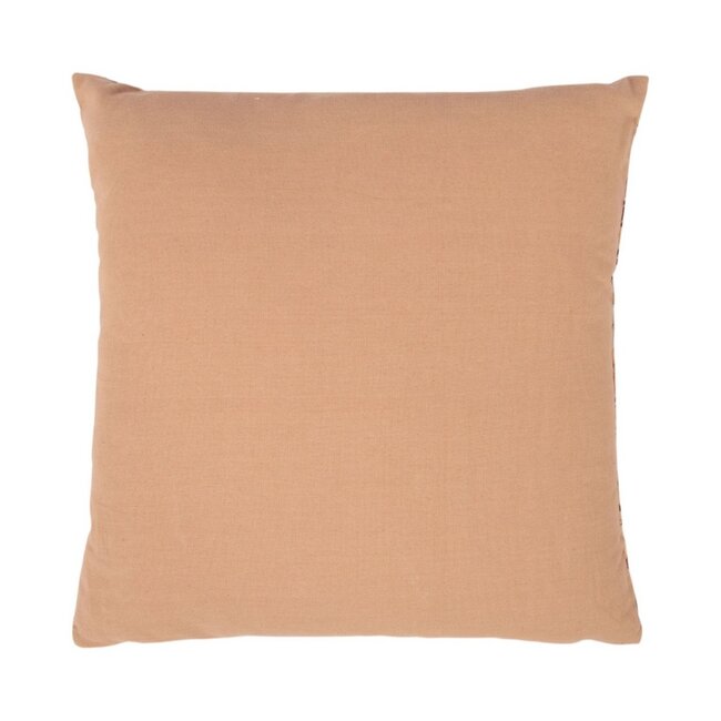 Mars & More kussen geborduurd wilde bloemen rozenbottel beige 45x45cm