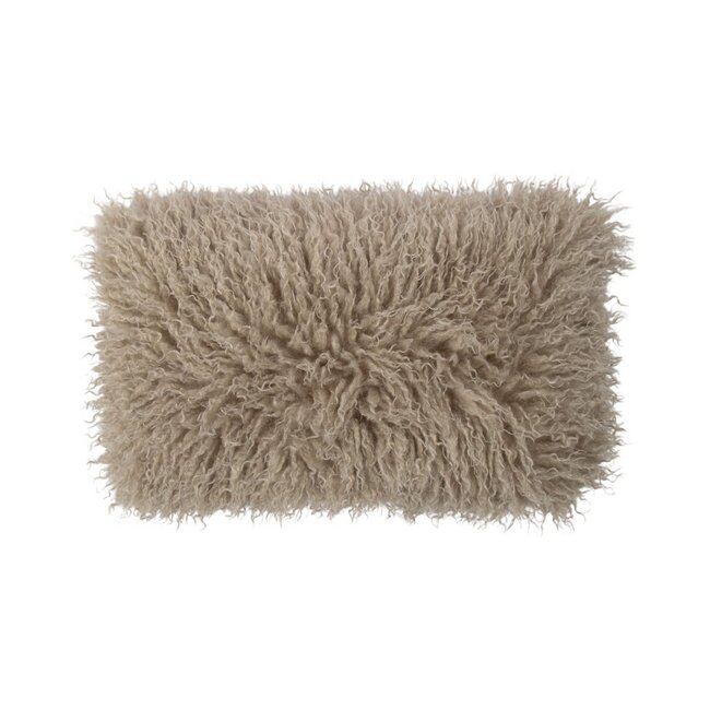 Mars & More Cushion tibetan lamb grey 30x50 cm