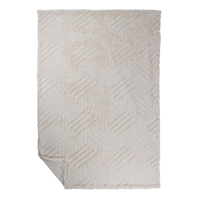 Linen & More Plaid Abstracte Lijnen Off White 140x200cm