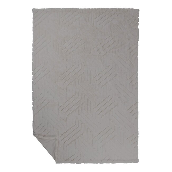 Linen & More Plaid Abstracte Lijnen Grijs 140x200cm