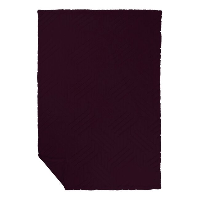 Linen & More Plaid Abstracte Lijnen Paars 140x200cm