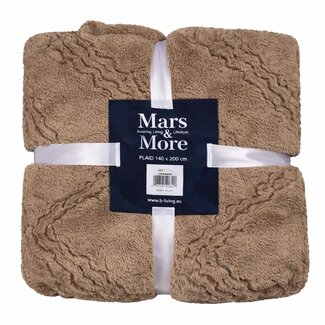 Mars & More Plaid Zig Zag Taupe 140x200cm