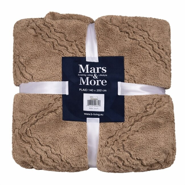 Mars & More Plaid Zig Zag Taupe 140x200cm