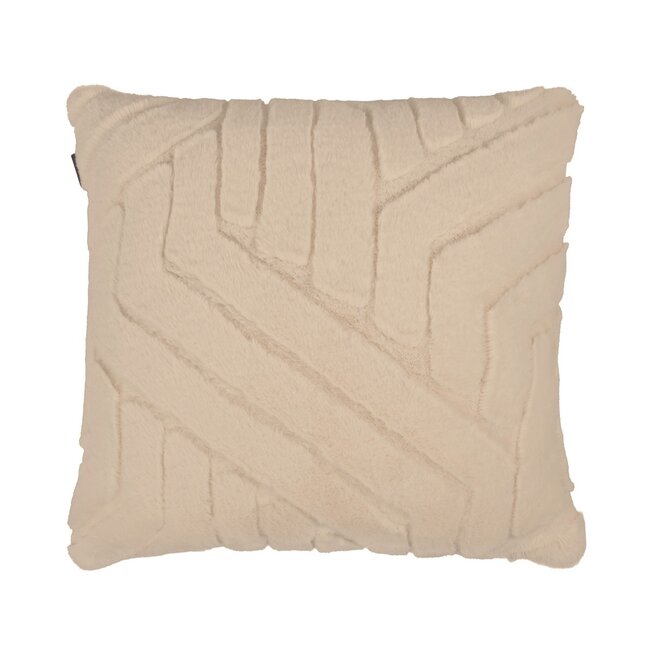 Linen & More Kussen Abstracte Lijnen Beige 45x45cm