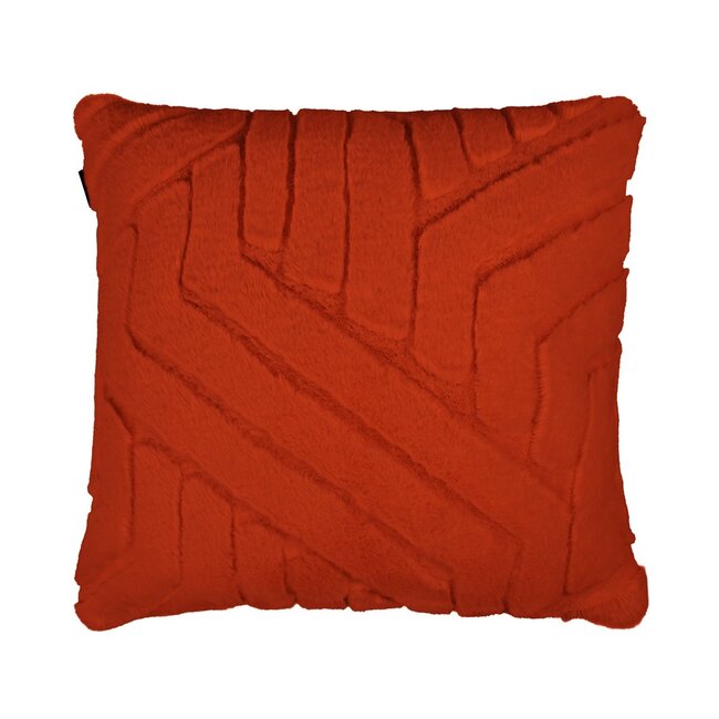 Linen & More Kussen Abstracte Lijnen Oranje 45x45cm