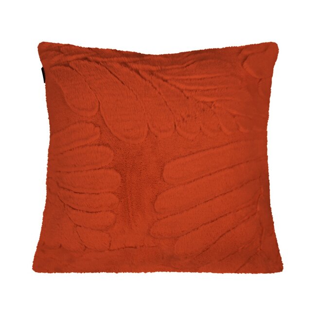 Linen & More Kussen Bladeren Oranje 45x45cm