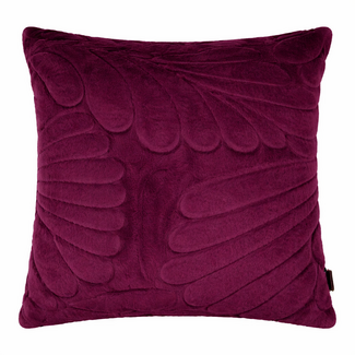 Linen & More Kussen Bladeren Paars 45x45cm