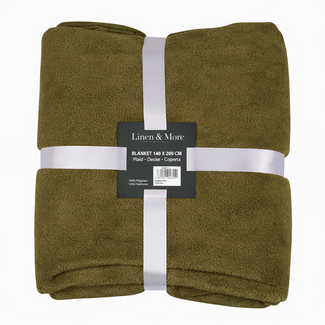 Linen & More Plaid Marmaris Green 140x200cm