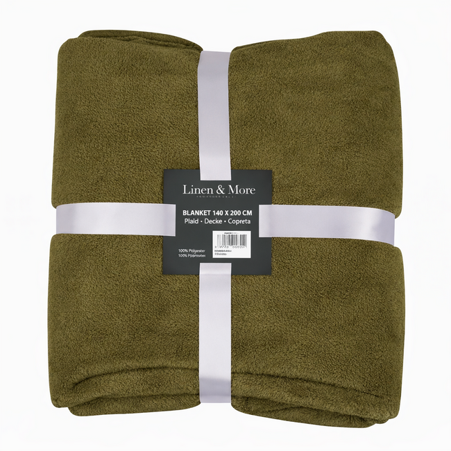 Linen & More Plaid Marmaris Green 140x200cm
