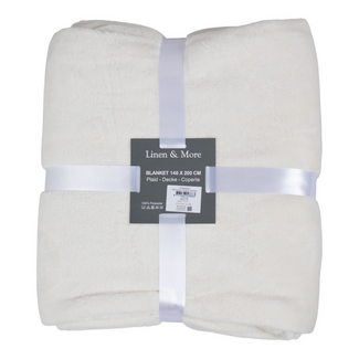 Linen & More Plaid Marmaris Off White 140x200cm